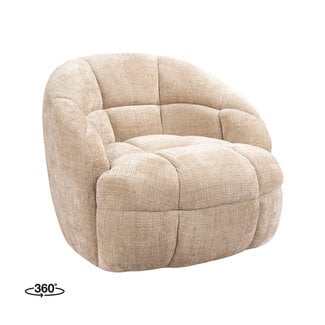 Label51 Draaifauteuil Bubble – Beige Cremona