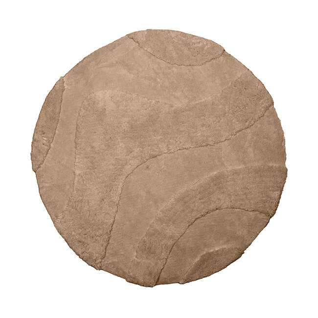 Label51 Vloerkleden Rima - Beige - Polyester - 200x200 cm - Rond