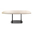 WoonStijl Eettafel Sabbia deens ovaal 215cm 3D travertin zand