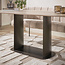 WoonStijl Eettafel Sabbia deens ovaal 215cm 3D travertin zand