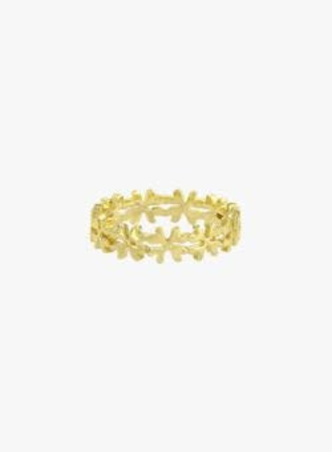 WILDTHINGS - Clover Club Index Ring - Gold Plated