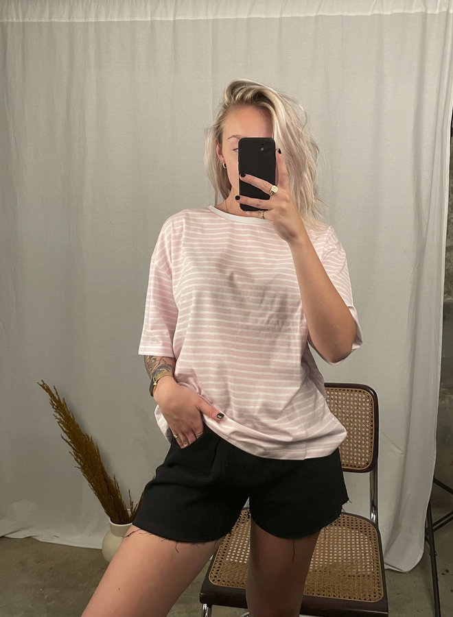 24COLOURS - Pink Stripe T-Shirt (11570a)