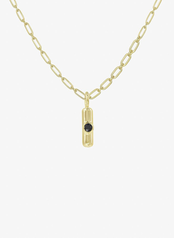 WILDTHINGS - Black Onyx Necklace - Gold