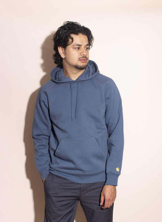 Hooded Chase Sweat - Storm Blue / Gold