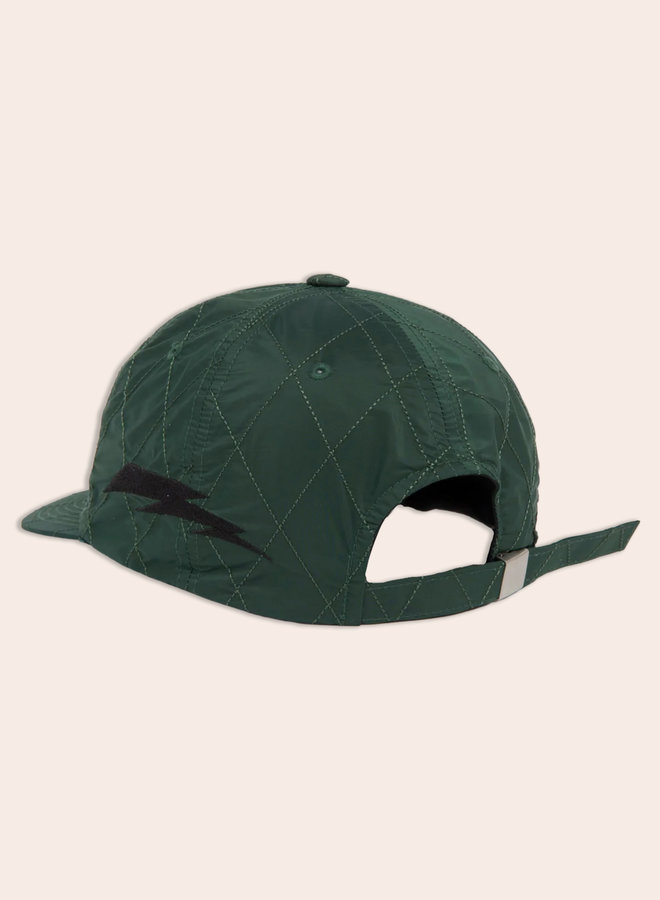 Lightning Quilted 6 Panel Hat - Forest Green