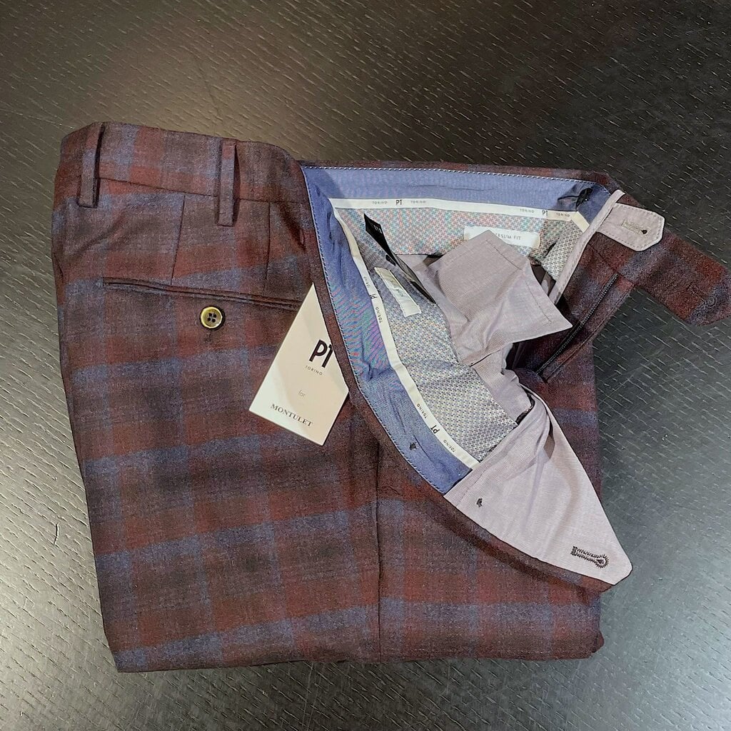 Pt01 PT01 Pantalon Superslim DF01Z00CL1 RE83 Checked Red/Blue