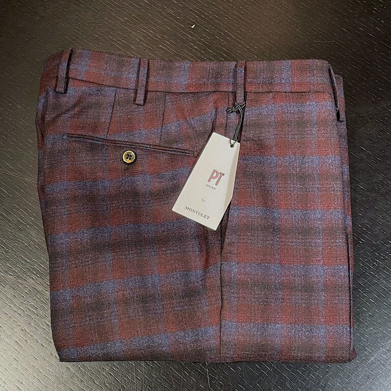 Pt01 PT01 Pantalon Superslim DF01Z00CL1 RE83 Checked Red/Blue