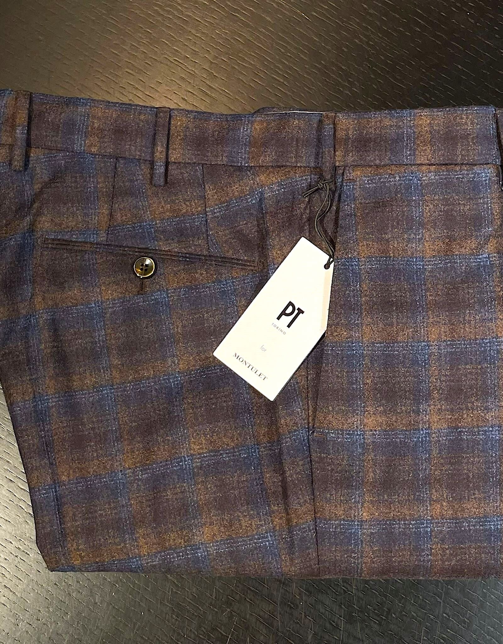 Pt01 PT01 Pantalon Superslim DF01Z00CL1 RE83 Checked Brown/Blue