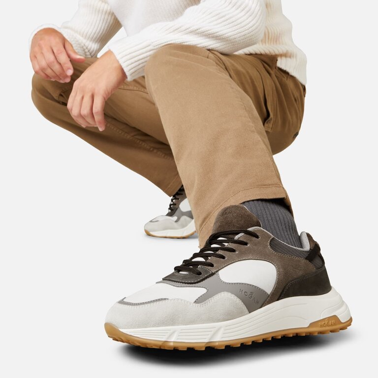 Hogan HOGAN Sneakers Hyperlight Brown Grey White HXM5630DM90264