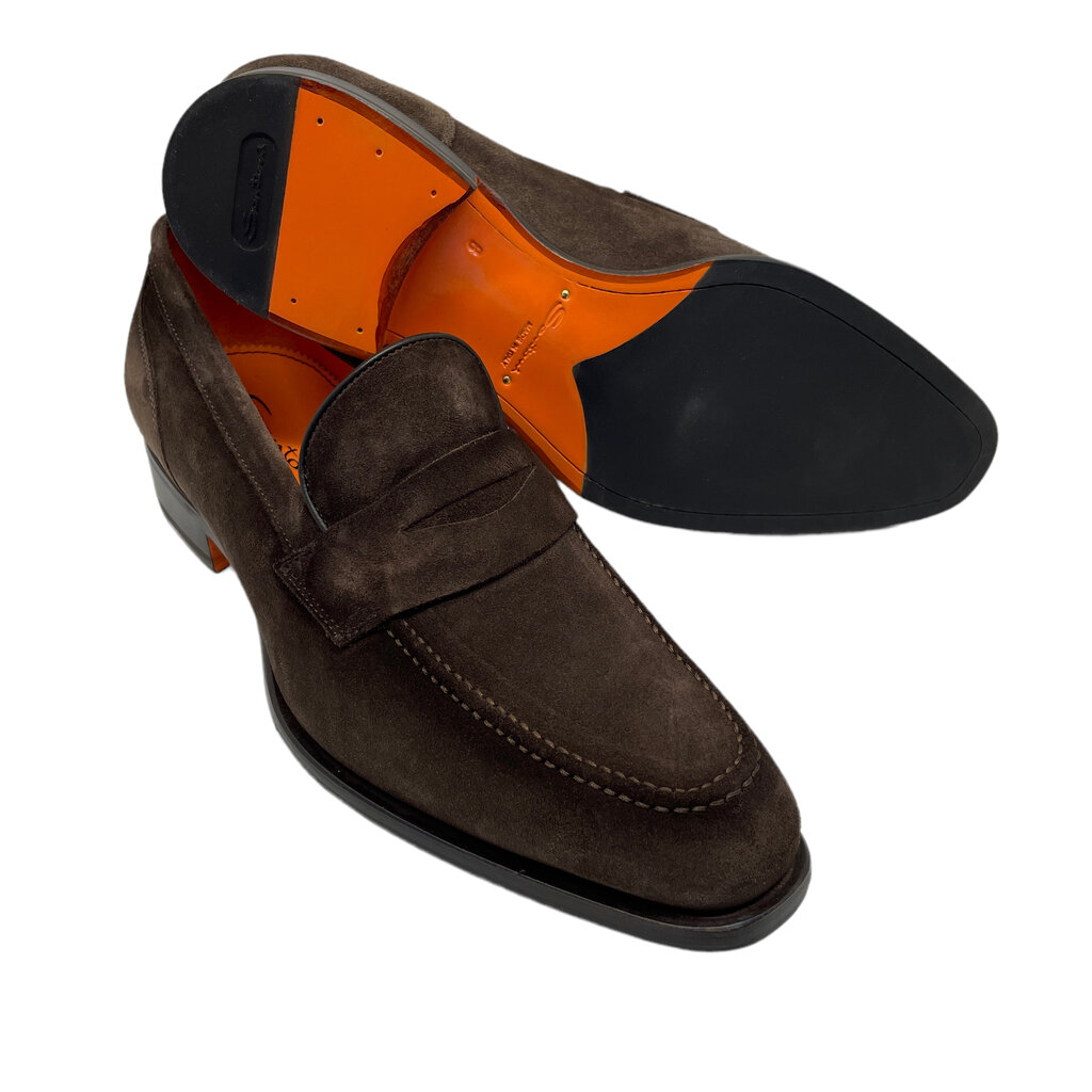 Santoni SANTONI Mocassins Penny en daim