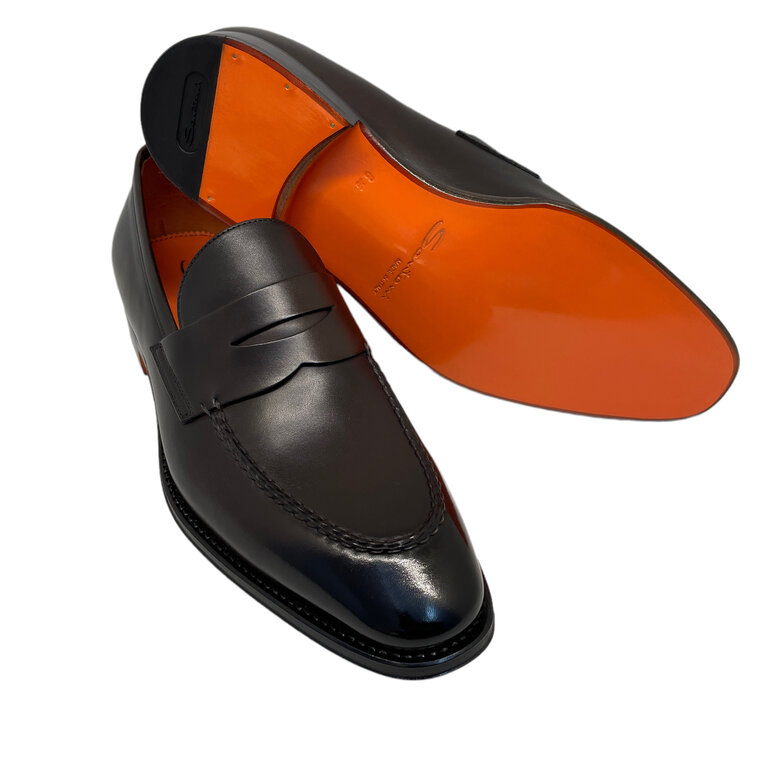 Santoni SANTONI Mocassins Penny en cuir