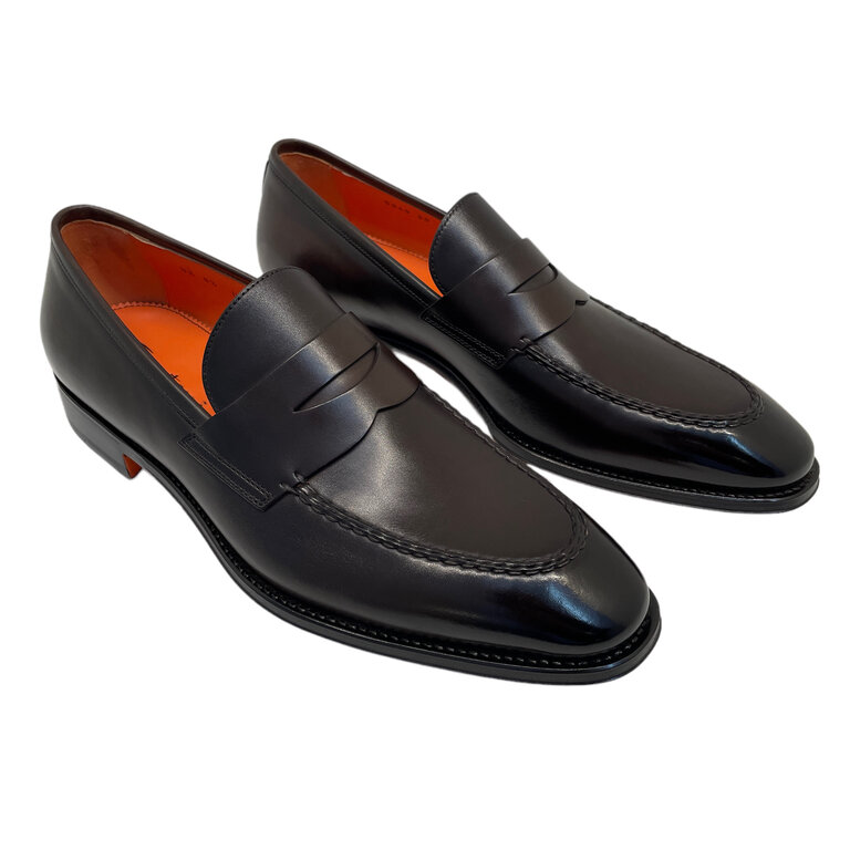 Santoni SANTONI Penny Loafers in Leather