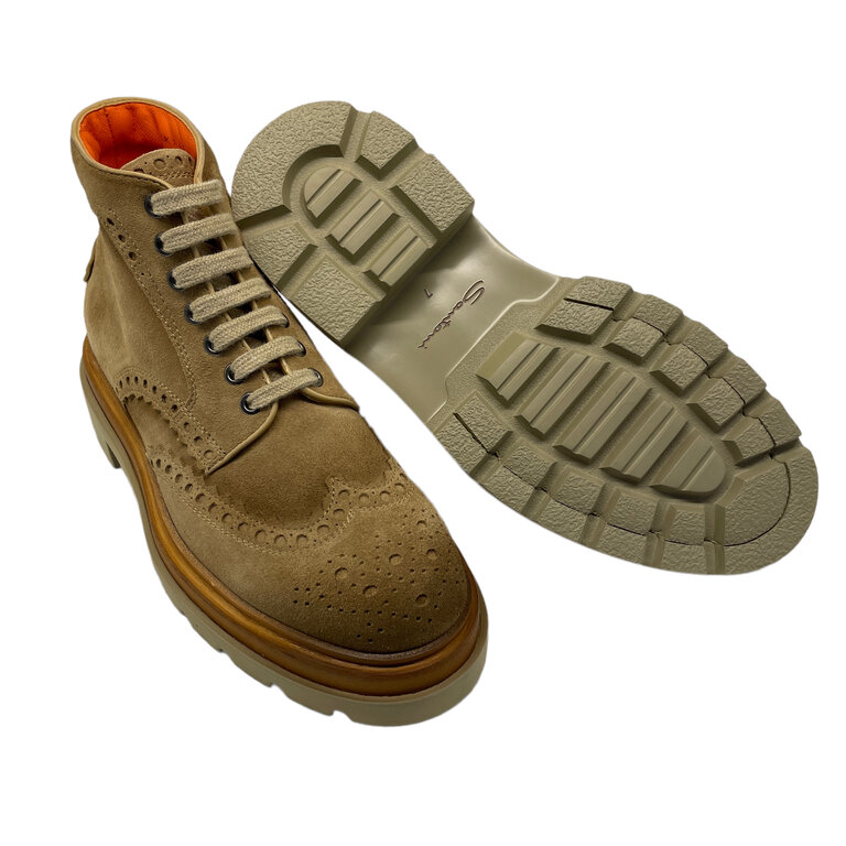 Santoni SANTONI Boots with laces in suede