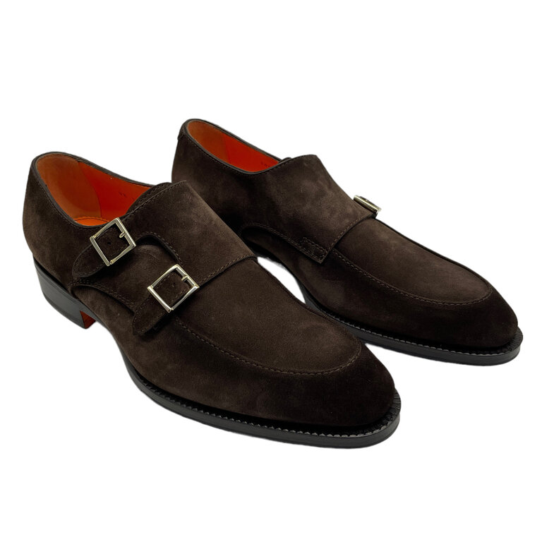 Santoni SANTONI Mocassins à bride en daim