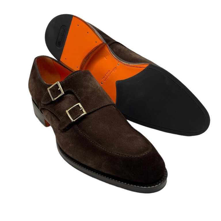 Santoni SANTONI Mocassins à bride en daim