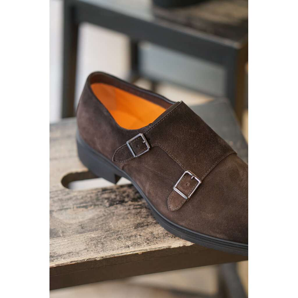 Santoni SANTONI Suede Loafers with strap