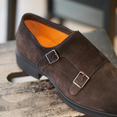 Santoni SANTONI Suede Loafers with strap