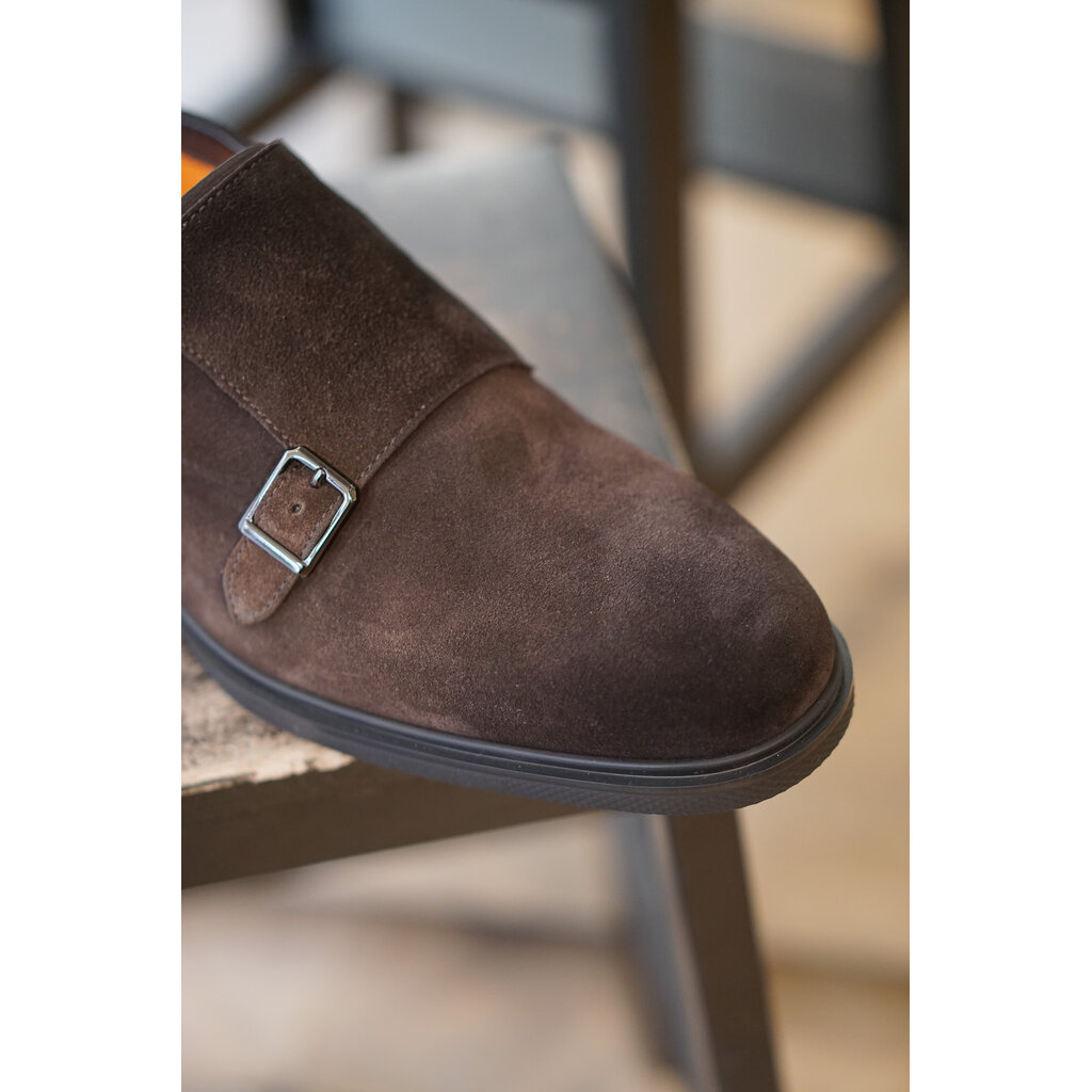 Santoni SANTONI Suede Loafers with strap