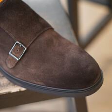 Santoni SANTONI Suede Loafers with strap
