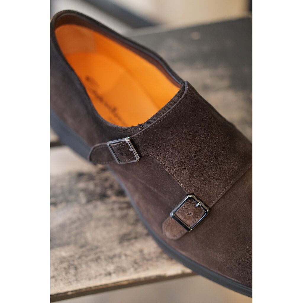 Santoni SANTONI Suede Loafers with strap