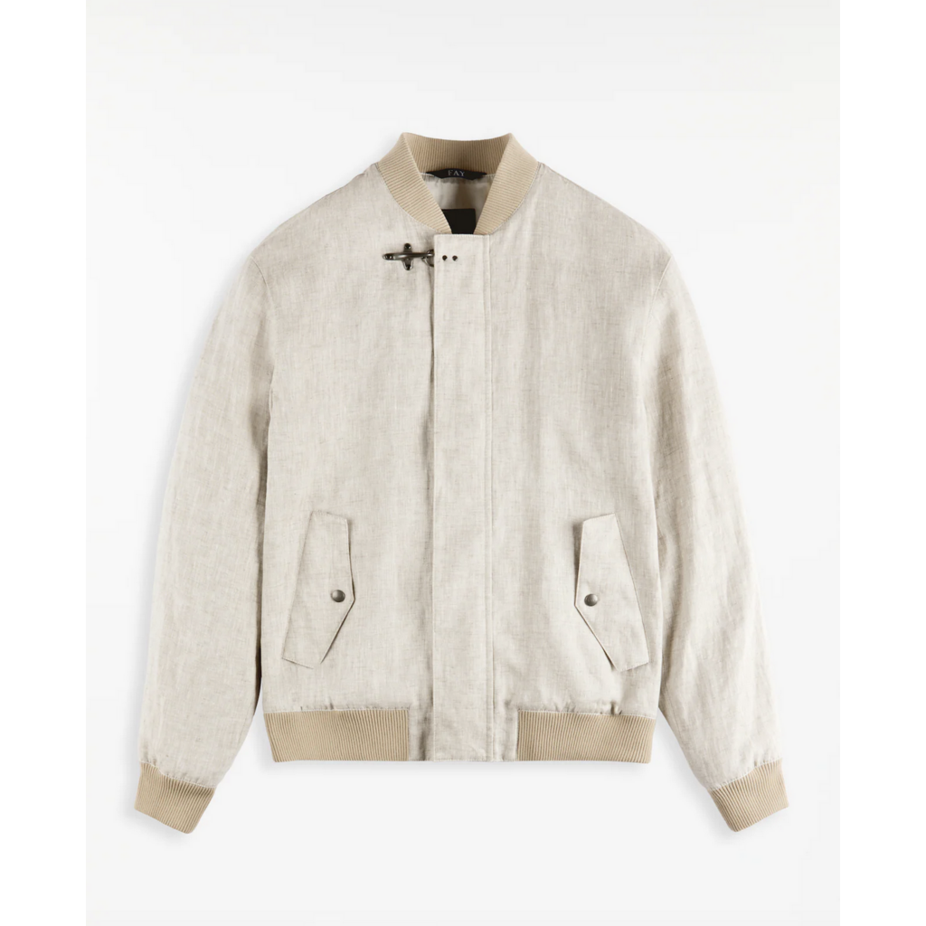 Fay FAY Vest Bomber LINEN NAM11500170WXGC205