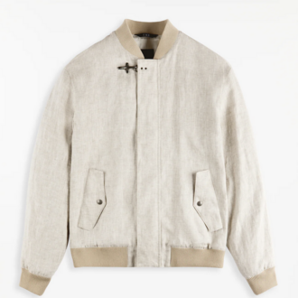 Fay FAY Vest Bomber LINEN
