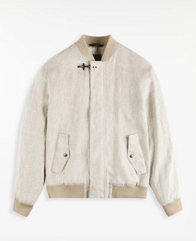 Fay FAY Vest Bomber LINEN NAM11500170WXGC205