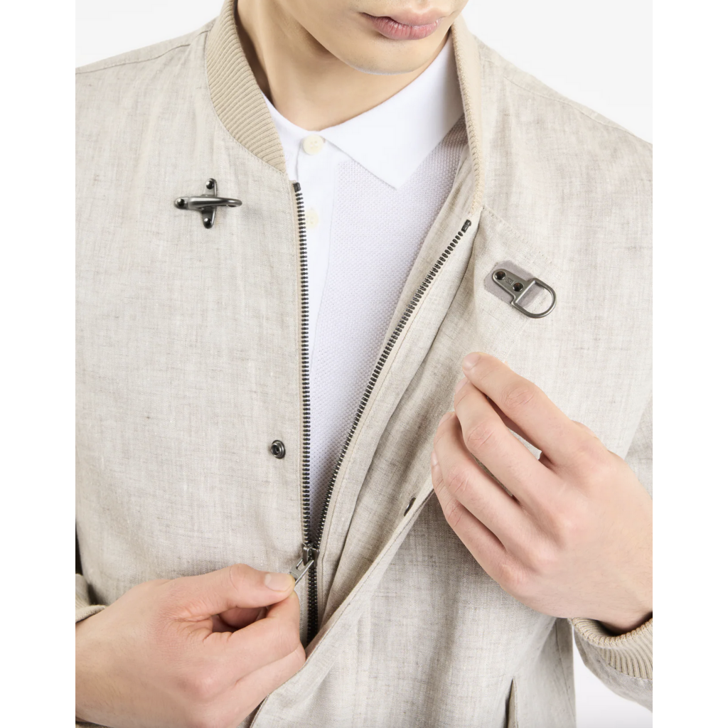Fay FAY Vest Bomber LINEN NAM11500170WXGC205