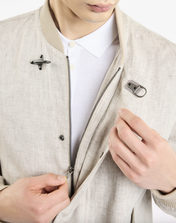 Fay FAY Vest Bomber LINEN NAM11500170WXGC205