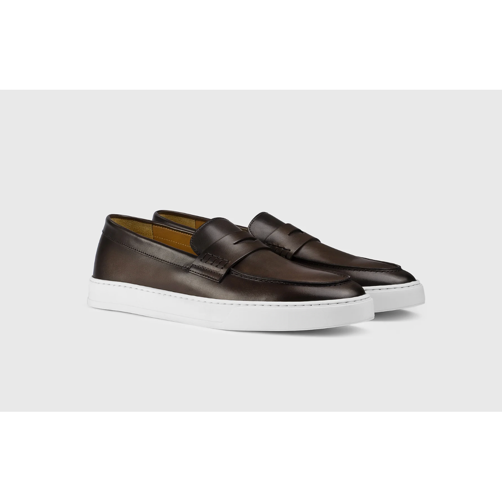 Doucal's DOUCAL'S Mocassins Penny en cuir marron foncé