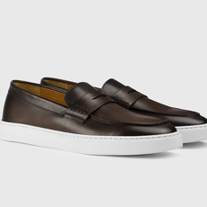 Doucal's DOUCAL'S Mocassins Penny en cuir marron foncé