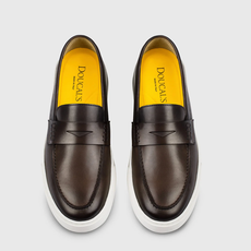 Doucal's DOUCAL'S Mocassins Penny en cuir marron foncé