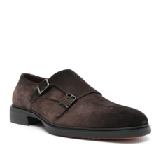 Santoni SANTONI Suede Loafers with strap