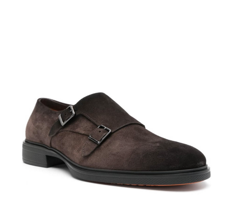 Santoni SANTONI Suede Loafers with strap