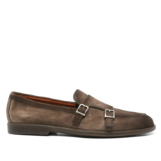 Santoni SANTONI Mocassins à bride, en daim
