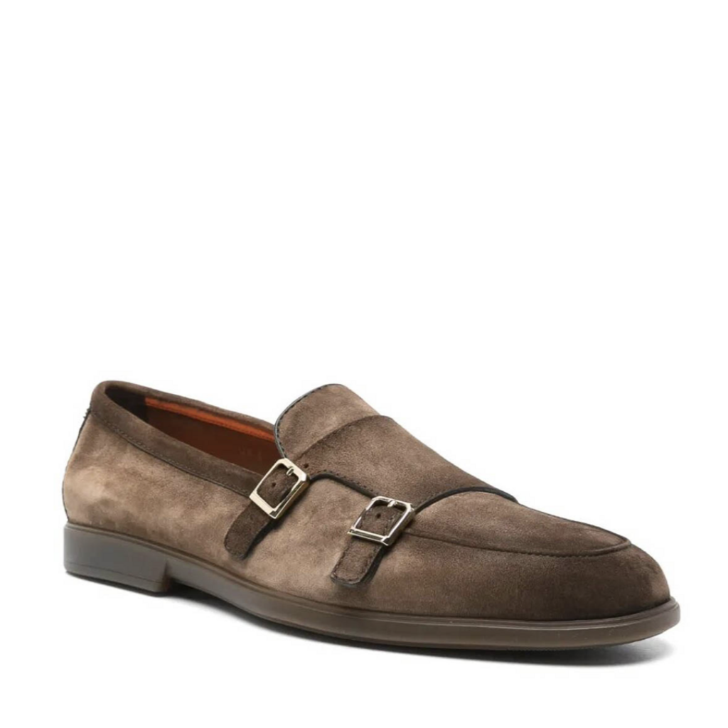 Santoni SANTONI Mocassins à bride, en daim