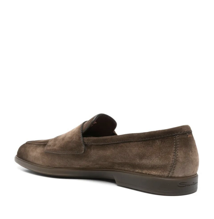 Santoni SANTONI Loafers with straps, in suede