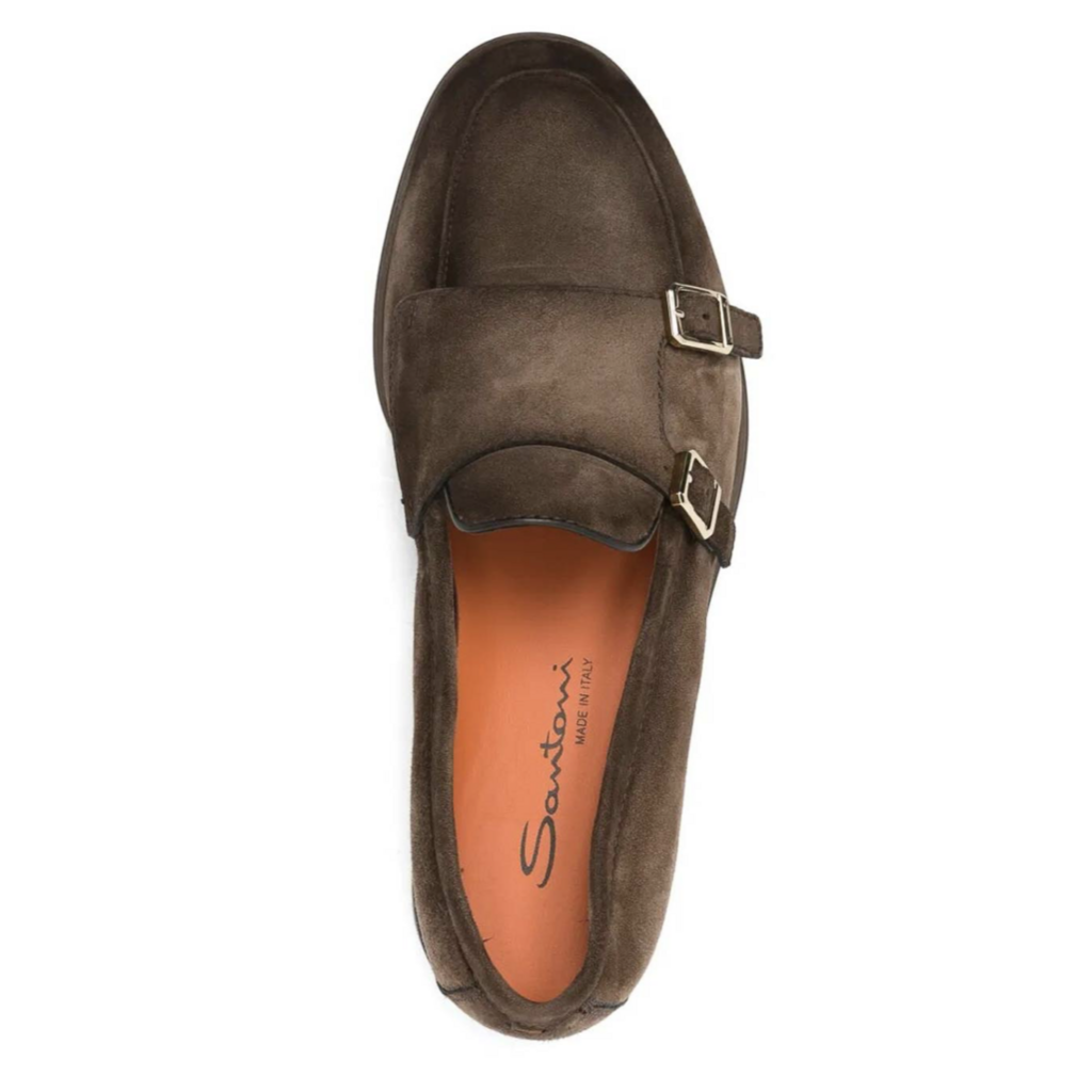Santoni SANTONI Mocassins à bride, en daim