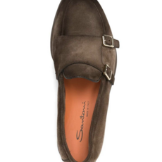 Santoni SANTONI Mocassins à bride, en daim