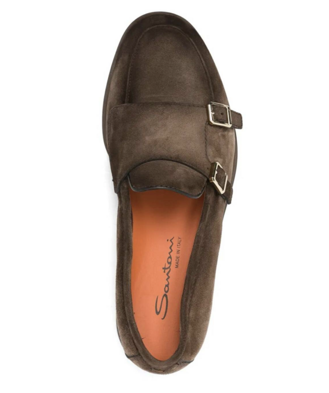Santoni SANTONI Mocassins à bride, en daim