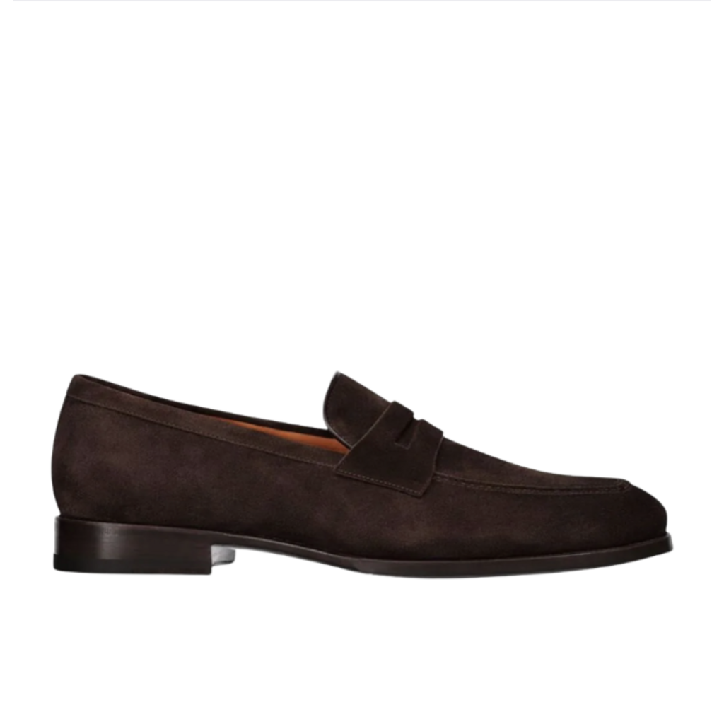 Santoni SANTONI Mocassins Penny en daim