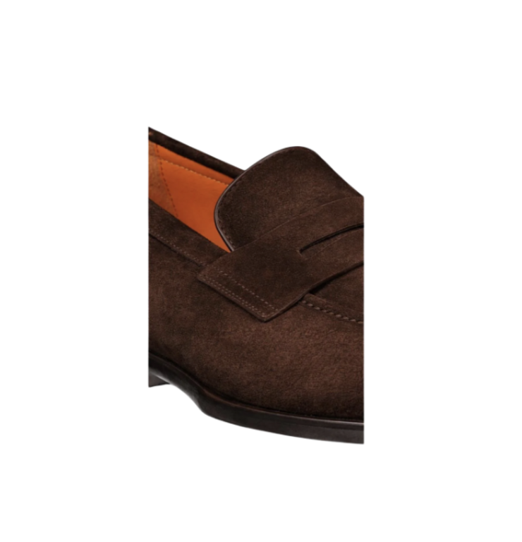 Santoni SANTONI Mocassins Penny en daim