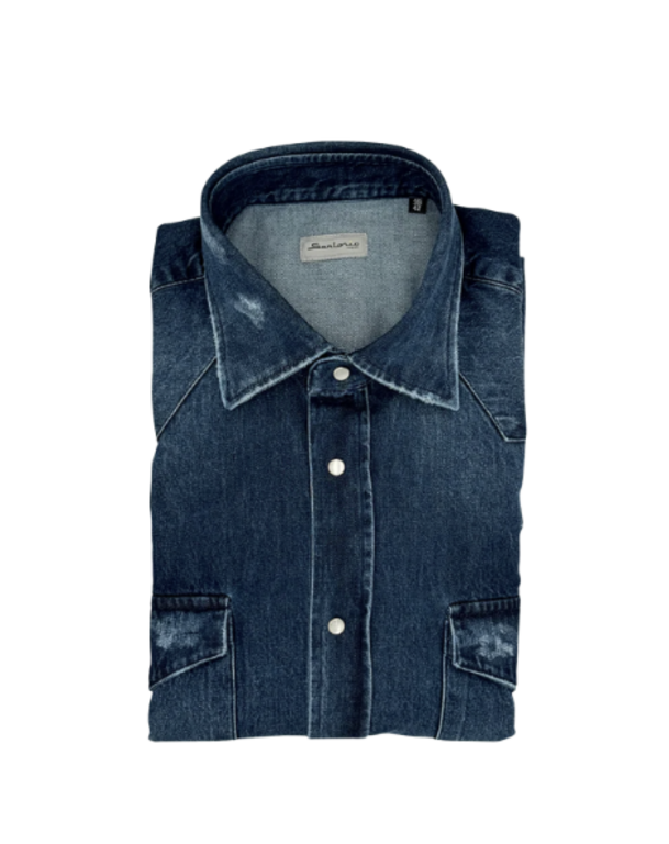 Sartorio SARTORIO Chemise en denim Texas - Dark Blue