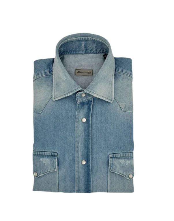 Sartorio SARTORIO Chemise en denim Texas - Light Blue