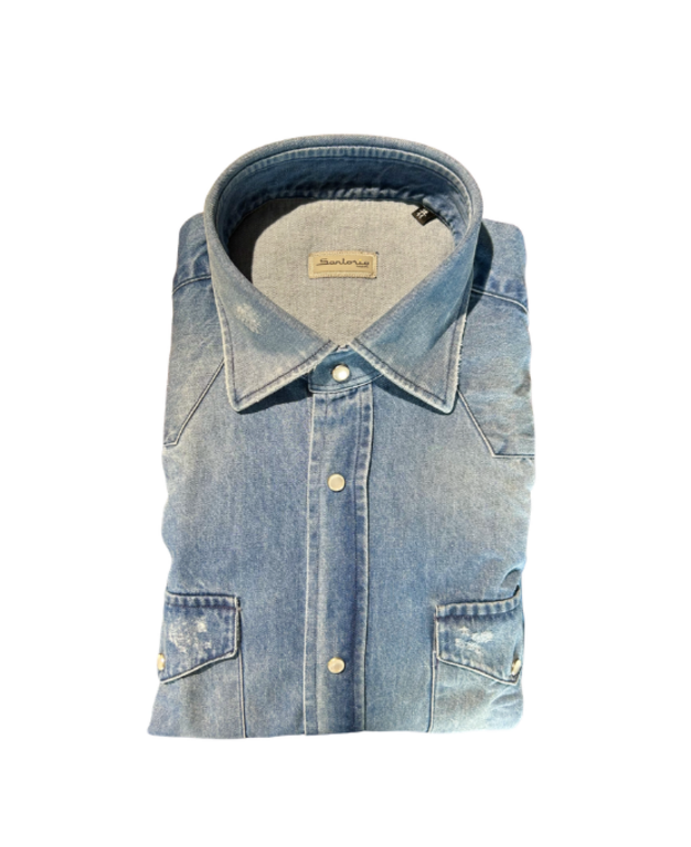 Sartorio SARTORIO Chemise Texas en denim - Medium Blue