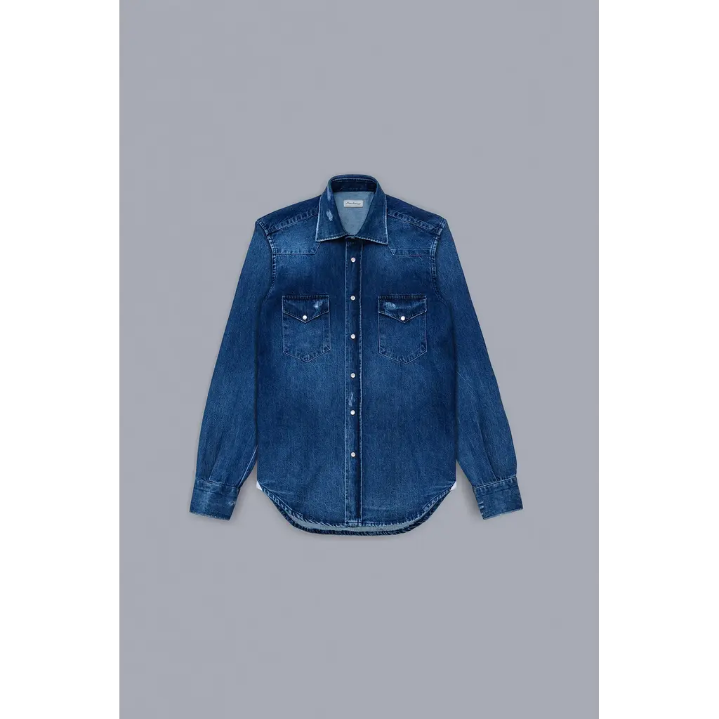 Sartorio SARTORIO Denim Shirt Texas  - Dark Blue