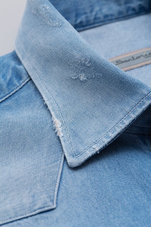 Sartorio SARTORIO Texas Denim Shirt - Light Blue