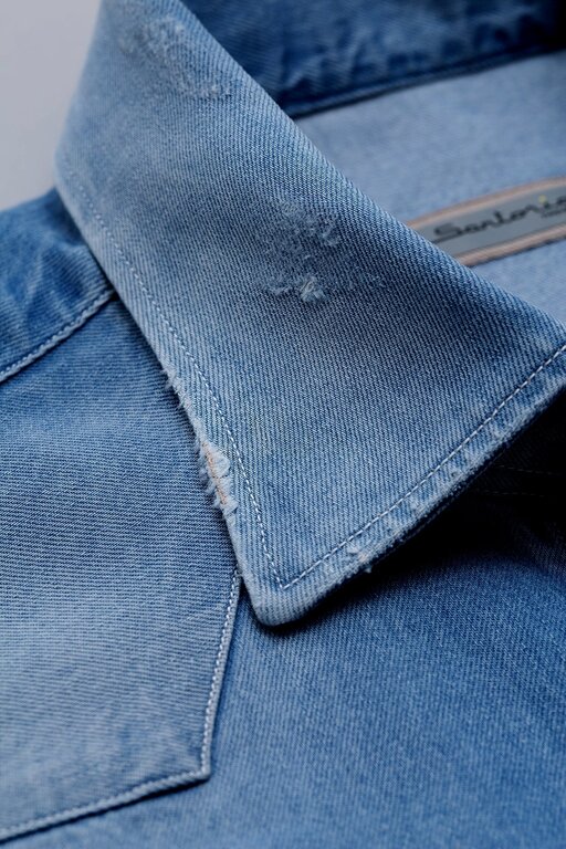 Sartorio SARTORIO Chemise Texas en denim - Medium Blue