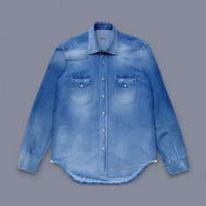 Sartorio SARTORIO Chemise Texas en denim - Medium Blue