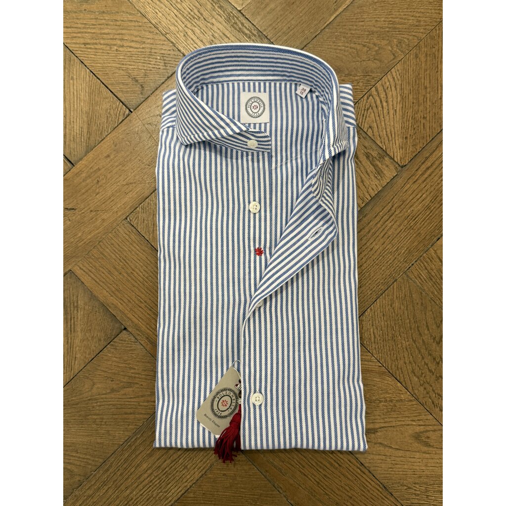 Bolzonella Oxford Shirt 4000 - white and blue Stripes